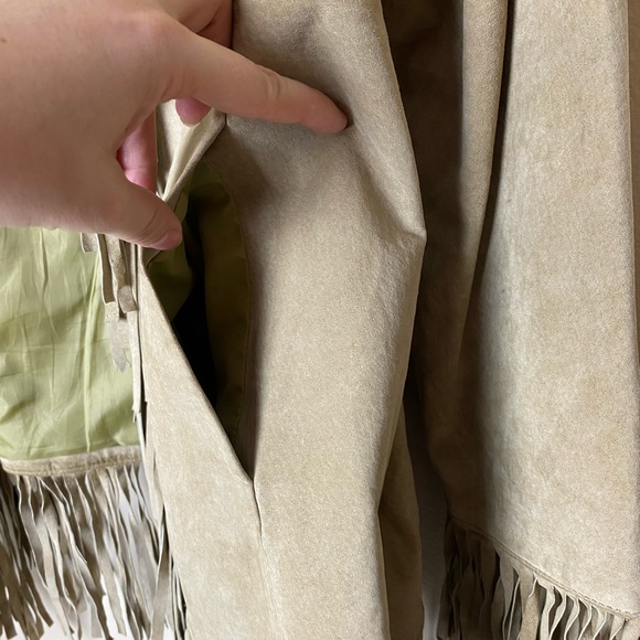 RARE WILSONS LEATHER FRINGE COAT sz 1X - Picture 6 of 8